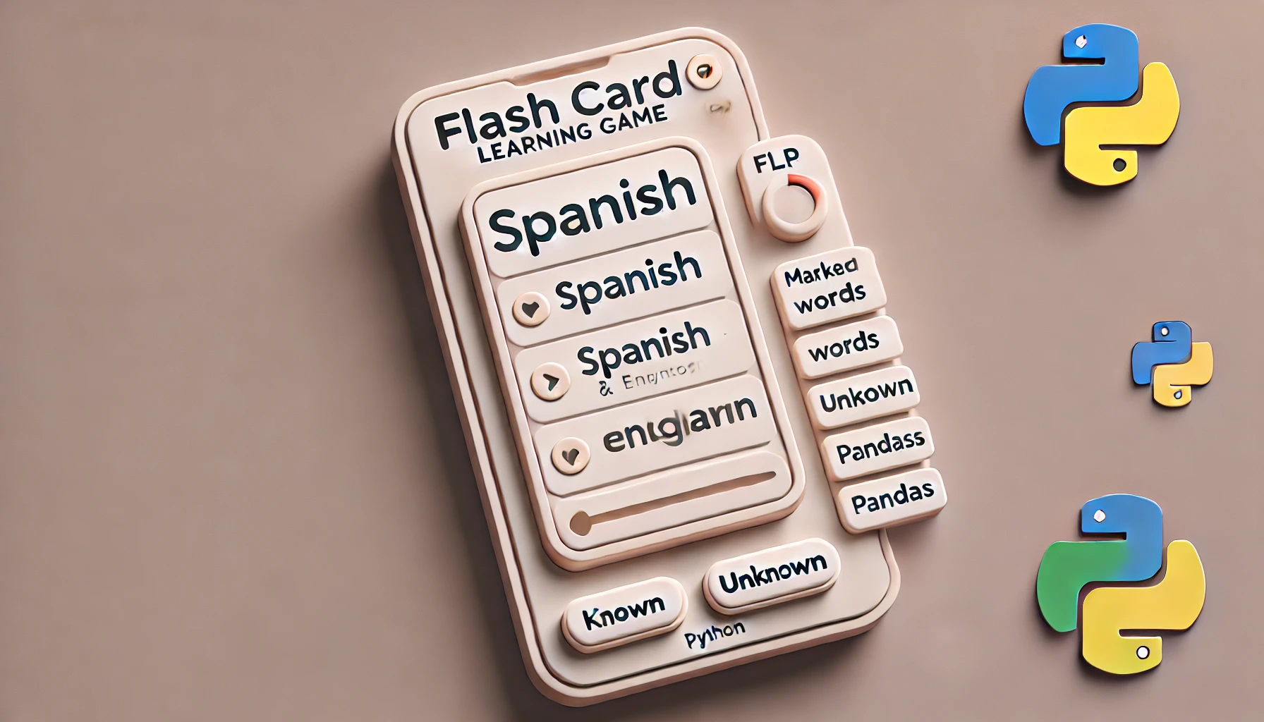 Flash Card Learning Game